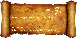 Andrejkovics Zella névjegykártya